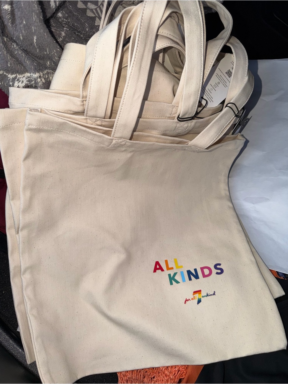7forallMankind pride tote bag